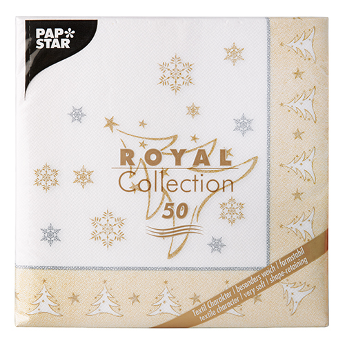50 Servietten "ROYAL Collection" 1/4-Falz 40 cm x 40 cm gold "X-Mas Elegance" 12500 Servietten "ROYAL Collection" 1/4-Falz 40 cm x 40 cm gold "X-Mas Elegance"