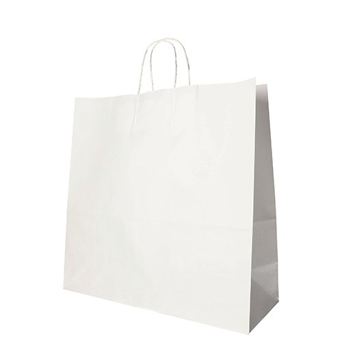 2000 Tragetaschen, Papier 35 cm x 35 cm x 14 cm weiss mit gedrehtem Tragegriff