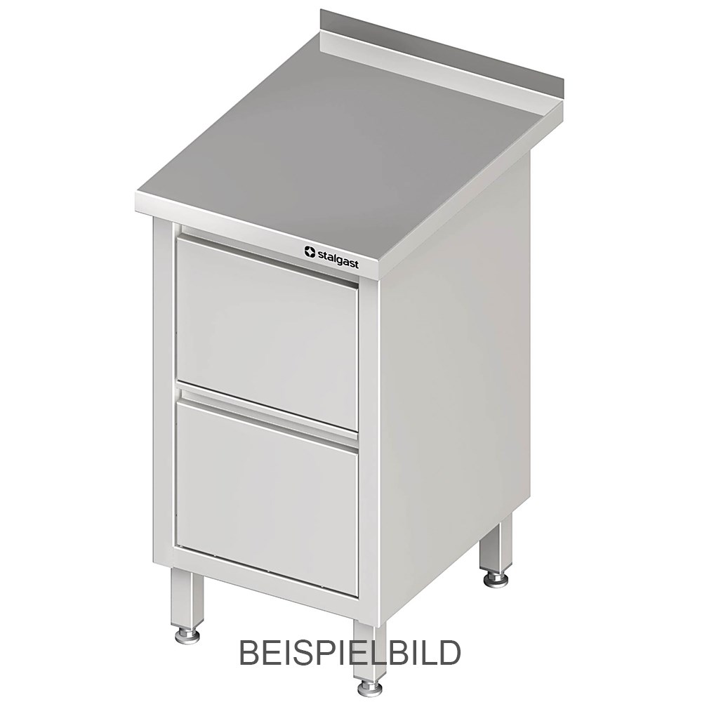 Schubladenschrank mit 2 Schubladen, 450x700x850 mm, ohne Aufkantung, verschweißt