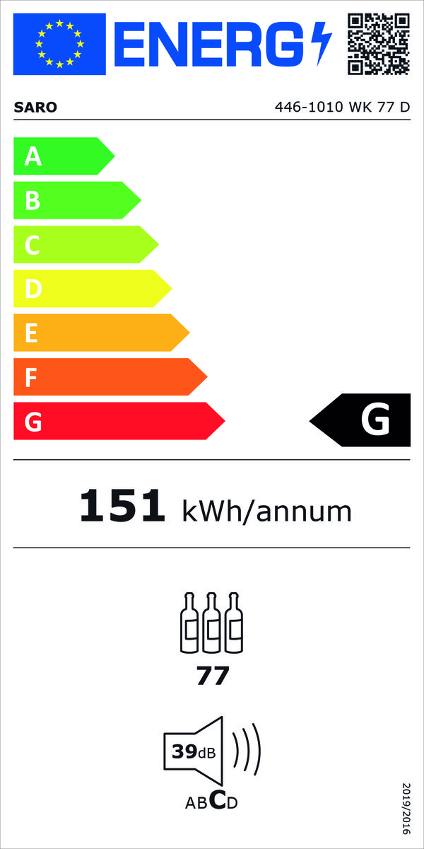 Weinlagerschrankfür77Flaschen,2Zonen,ModellWK77D