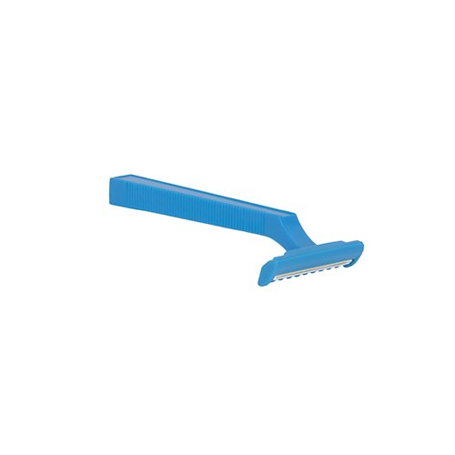 15000 "Medi-Inn" Einmal-Rasierer zweischneidig 10 cm x 4 cm blau