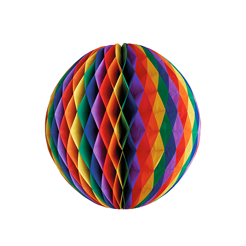 1 Wabenball Ø 60 cm "Rainbow" schwer entflammbar 5 Wabenball Ø 60 cm "Rainbow" schwer entflammbar
