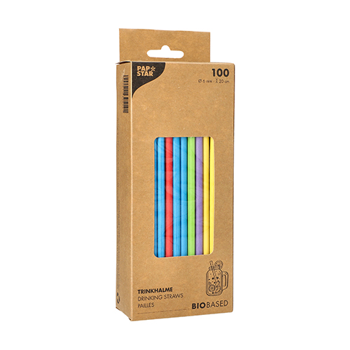 1000 Trinkhalme, Papier Ø 6 mm · 20 cm farbig sortiert 80000 Trinkhalme, Papier Ø 6 mm · 20 cm farbig sortiert