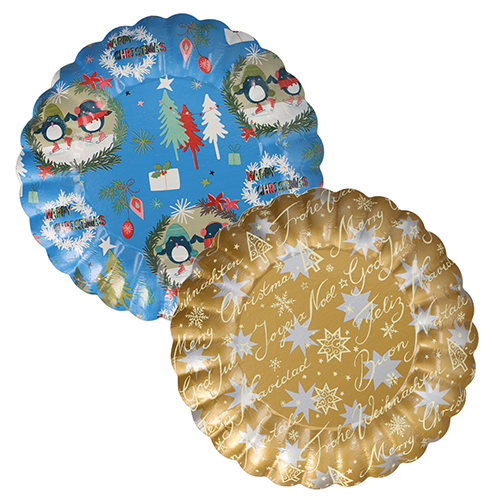 8000 Präsentierschalen-Weihnachten rund Ø 23 cm "verschiedene Weihnachtsdekore"