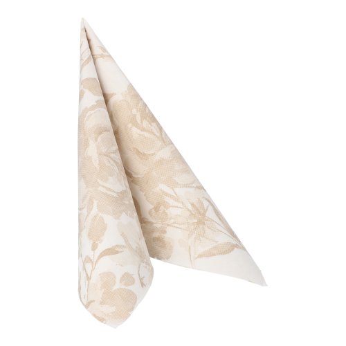12000 Servietten "ROYAL Collection" 1/4-Falz 40 cm x 40 cm sand "Rose"