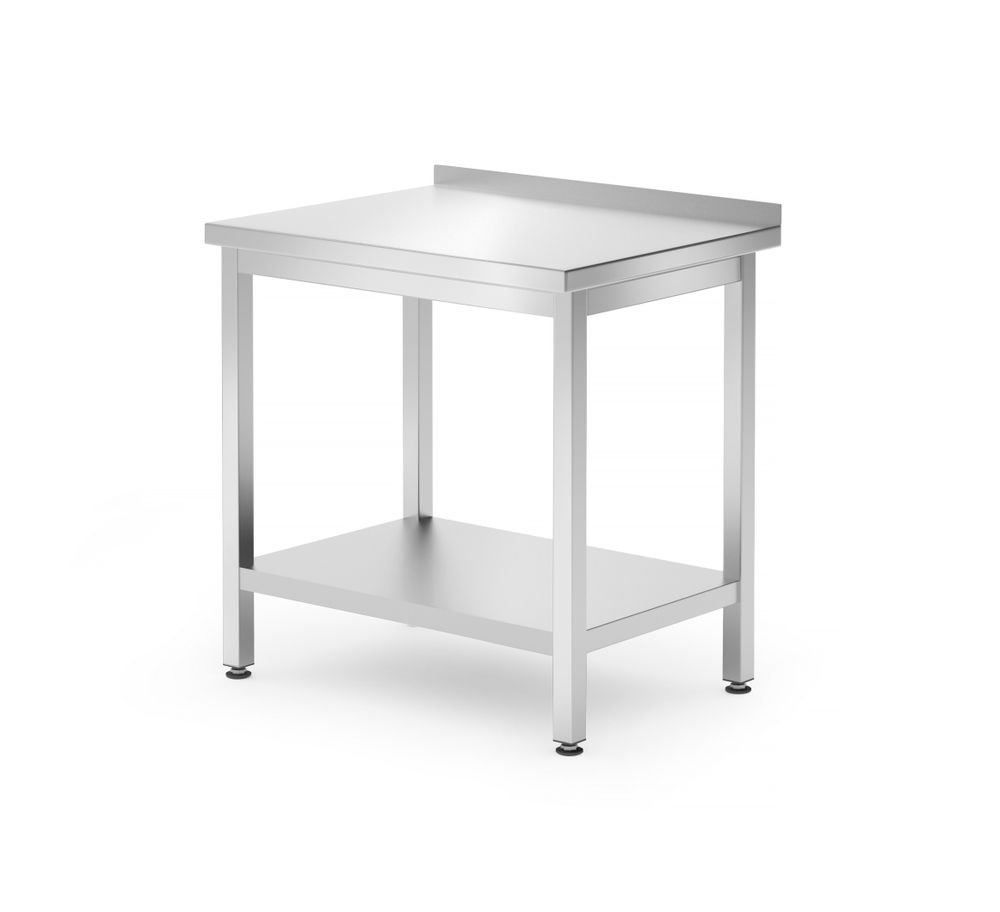 Wandarbeitstisch mit Regalboden Budget Line - geschraubt, Tiefe 600 mm, HENDI, Budget Line, 800x600x(H)850mm Wandarbeitstisch mit Regalboden Budget Line - geschraubt, Tiefe 600 mm, HENDI, Budget Line, 800x600x(H)850mm