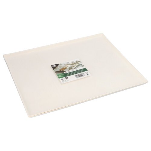 2 Servierplatten, Zuckerrohr "pure" eckig 32,5 cm x 26,5 cm x 1 cm weiss "Cella" 1200 Servierplatten, Zuckerrohr "pure" eckig 32,5 cm x 26,5 cm x 1 cm weiss "Cella"