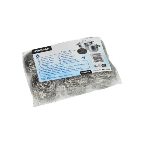 6720 Spiraltopfreiniger Edelstahl rund Ø 6 cm · 4 cm silber , kratzend