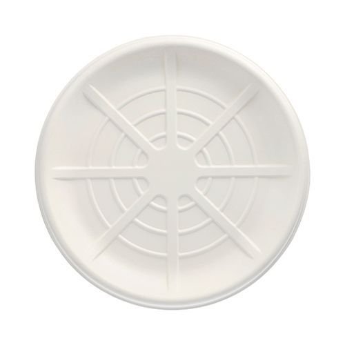 3 Servierplatten, Zuckerrohr "pure" rund Ø 35 cm weiss für Meeresfrüchte 540 Servierplatten, Zuckerrohr "pure" rund Ø 35 cm weiss für Meeresfrüchte