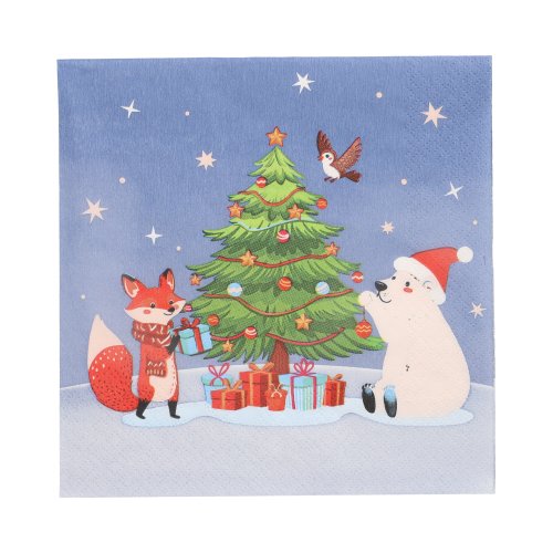 20 Servietten, 3-lagig 1/4-Falz 33 cm x 33 cm "Christmas Party" 21600 Servietten, 3-lagig 1/4-Falz 33 cm x 33 cm "Christmas Party"