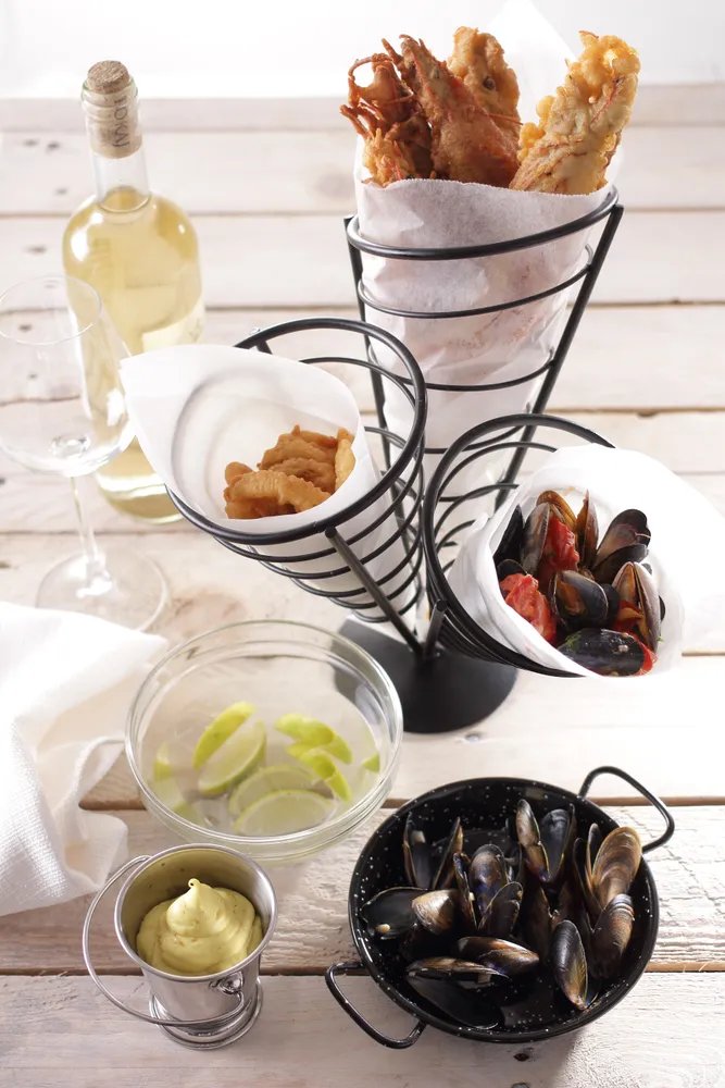 Pommestütenhalter, 270x270x(H)280mm Pommestütenhalter, 270x270x(H)280mm