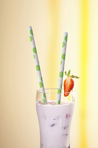 88000 Trinkhalme, Papier Ø 6 mm · 20 cm "green Dots"