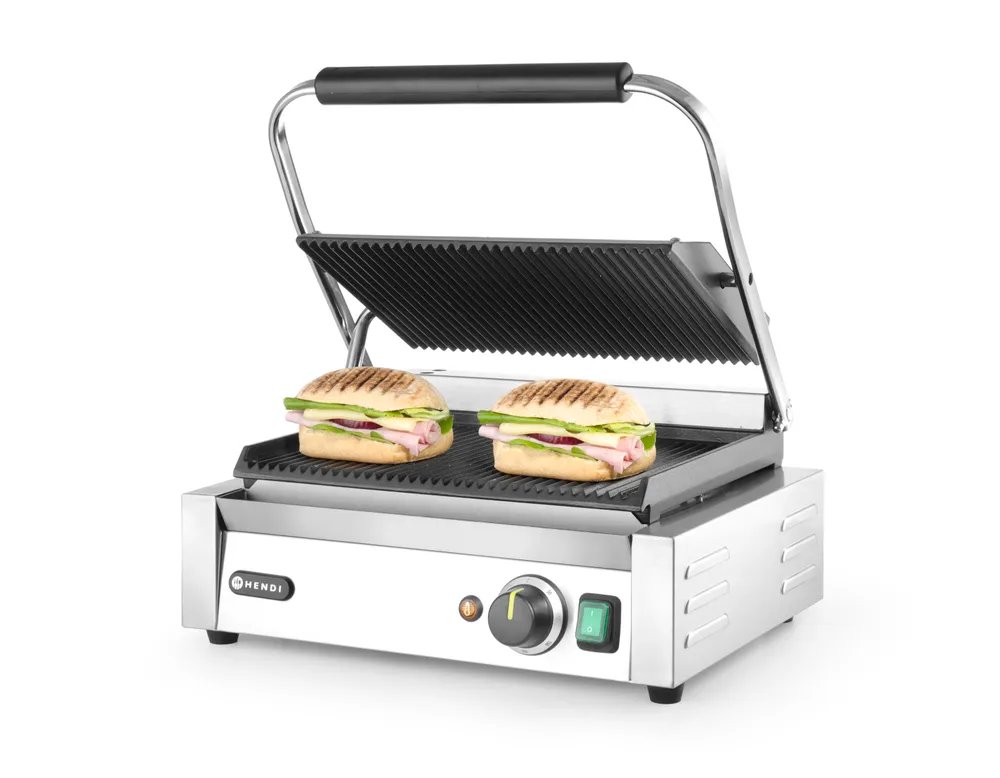 Kontaktgrill - Panini, oben und unten gerillt, 230V/2200W, 430x375x(H)216mm Kontaktgrill - Panini, oben und unten gerillt, 230V/2200W, 430x375x(H)216mm