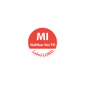 LabelLord Etiketten Ø 19 mm rot "Aqualabel" MI haltbar bis FR, abwaschbar