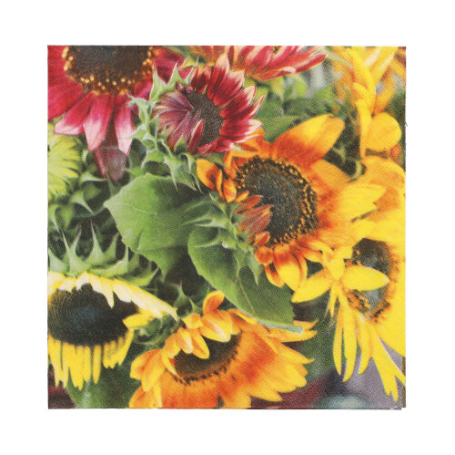 20 Servietten, 3-lagig 1/4-Falz 33 cm x 33 cm "Sunflower Bouquet" 22800 Servietten, 3-lagig 1/4-Falz 33 cm x 33 cm "Sunflower Bouquet"