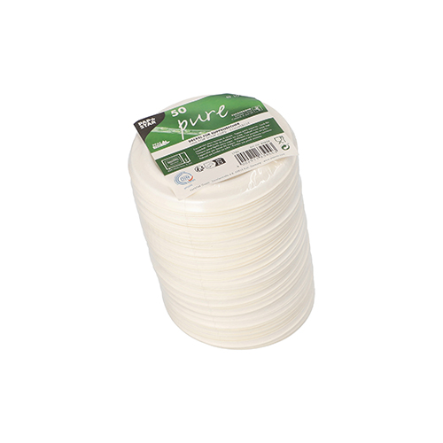 16800 Deckel für Suppenbecher, Zuckerrohr "pure" Ø 10 cm weiss