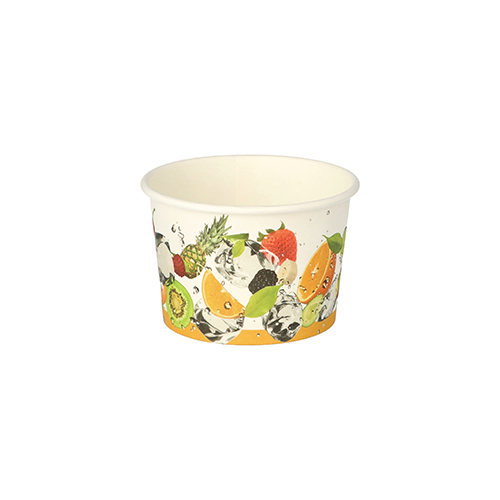 14000 Eisbecher, Pappe rund 125 ml Ø 7,5 cm · 4,8 cm farbig "Früchte"