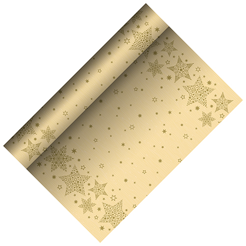 576 Tischläufer, stoffähnlich, Airlaid 3 m x 40 cm creme "Christmas Shine"