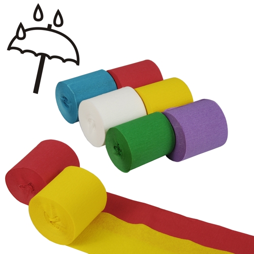 6 Rollen Krepp-Bänder 10 m x 5 cm farbig sortiert wasserfest 7020 Rollen Krepp-Bänder 10 m x 5 cm farbig sortiert wasserfest