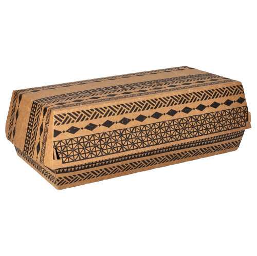 3600 Baguetteboxen, Pappe 7,5 cm x 10,7 cm x 22 cm braun "Maori" groß