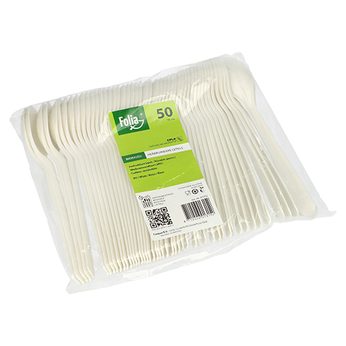 30000 Löffel "Folia" C-PLA 19 cm weiss