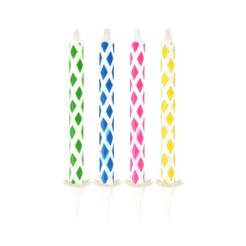 36000 Magic-Kerzen mit Halter 6 cm farbig sortiert