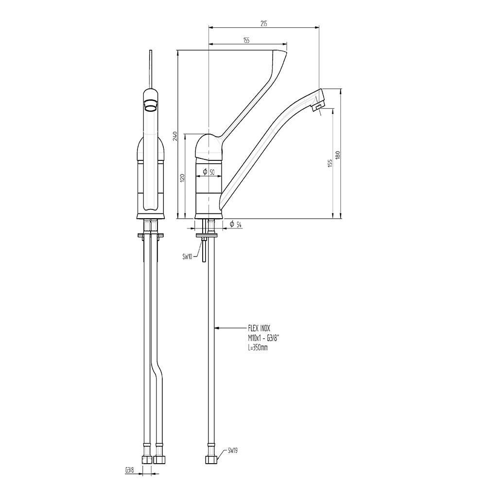 MONOLITH Mischbatterie, Einloch-Montage, Einhebelmischer MONOLITH Mischbatterie, Einloch-Montage, Einhebelmischer
