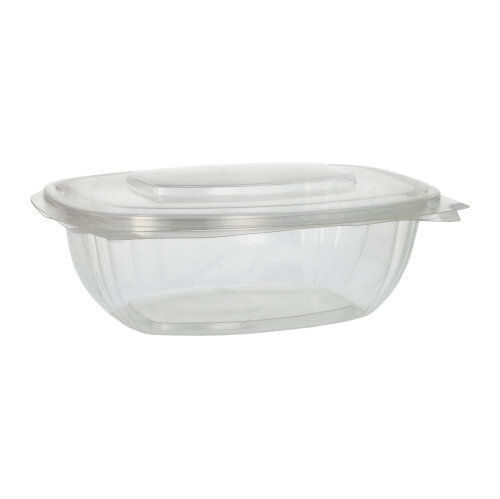2400 Feinkost- und Salatschalen mit Klappdeckeln, PLA "pure" 1 l 7,6 cm x 20,5 cm x 16,8 cm glasklar