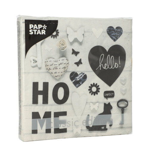 22800 Servietten, 3-lagig 1/4-Falz 33 cm x 33 cm "Home"
