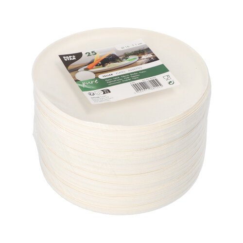 7200 Teller Zuckerrohr "pure" Ø 16 cm · 1 cm weiss "Cella"