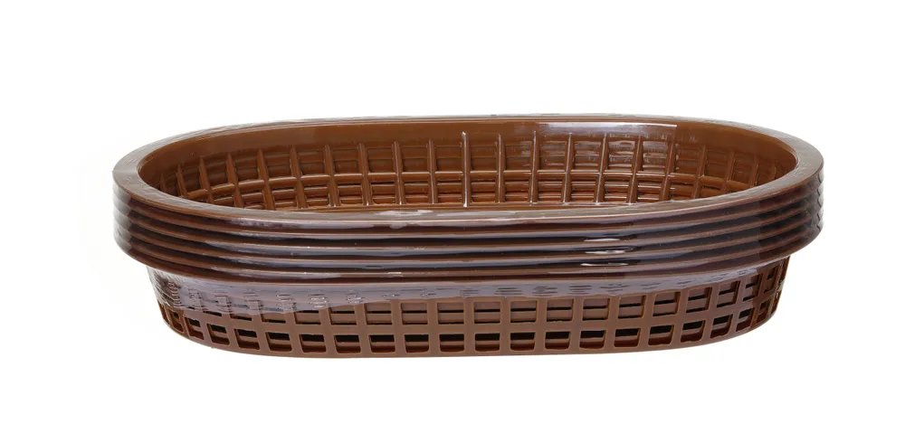 Servierkörbe im Fastfood-Stil, Braun, 6 Stk., 275x175x(H)38mm