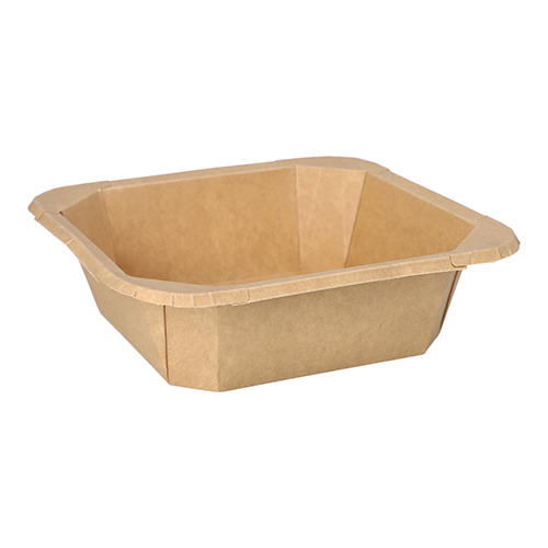 3000 Lunchboxen, Pappe eckig 1000 ml 5,2 cm x 18 cm x 18 cm braun