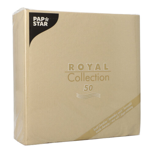 250 Servietten "ROYAL Collection" 1/4-Falz 40 cm x 40 cm sand 12500 Servietten "ROYAL Collection" 1/4-Falz 40 cm x 40 cm sand