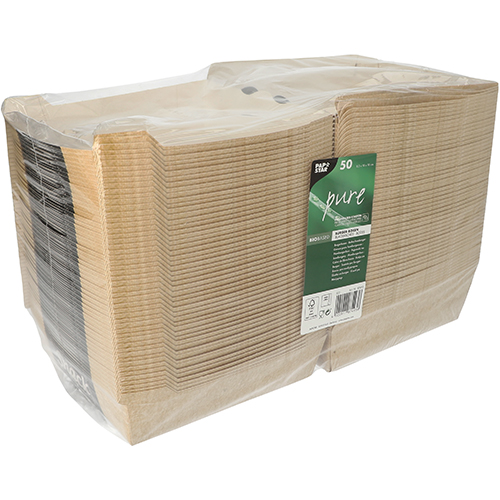 4000 Burgerboxen, Pappe "pure" 8,5 cm x 15,5 cm x 15,5 cm "Good Food" XXL