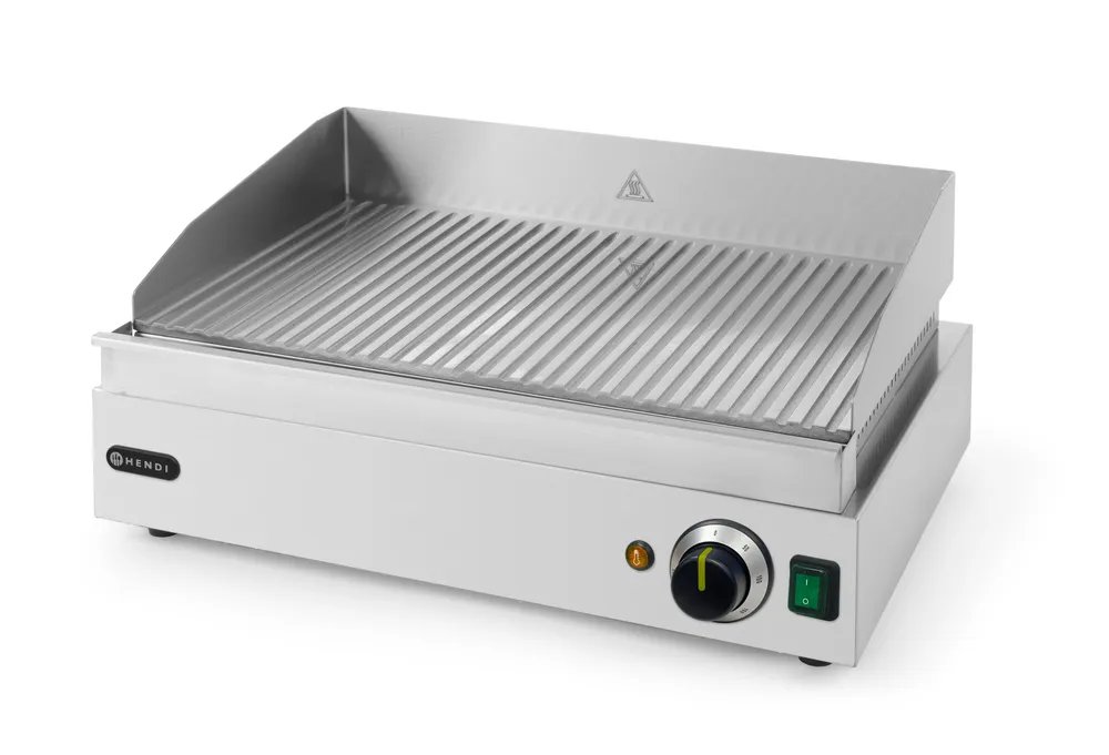 Grillplatte, Profi Line, gerillte Ausführung, 230V/2400W, 527x404x(H)233mm