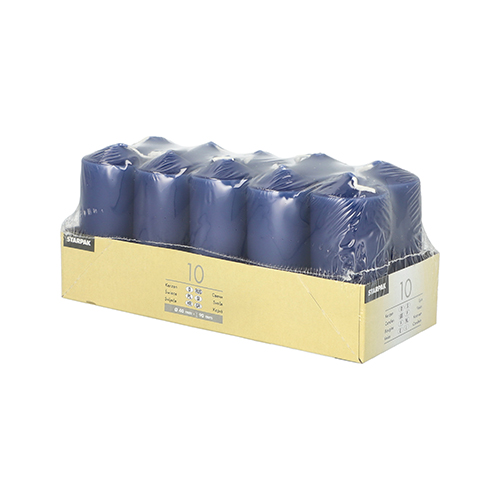 10 Stumpenkerzen Ø 40 mm · 90 mm dunkelblau 3960 Stumpenkerzen Ø 40 mm · 90 mm dunkelblau