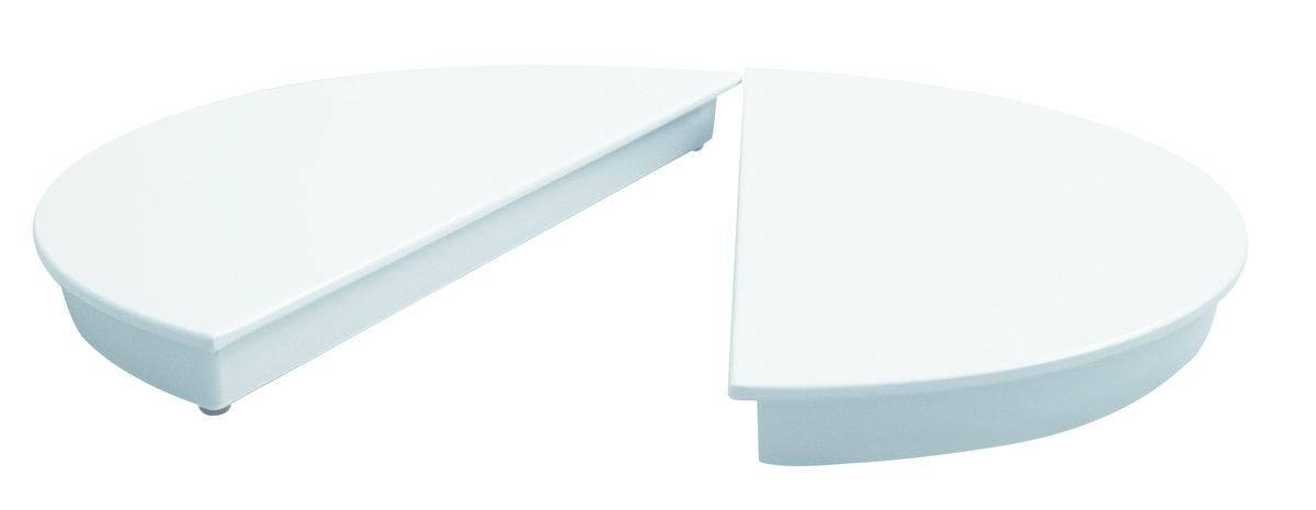 Tortenplatten, Melamin, weiß, 1/2