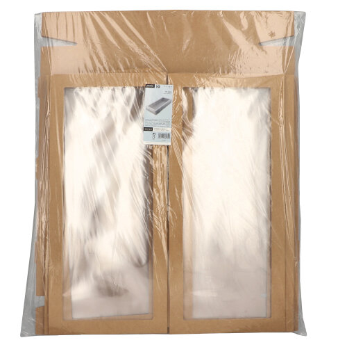 700 Transport- und Catering-Kartons, Pappe eckig 8 cm x 25,2 cm x 55,8 cm braun mit separatem Deckel und Sichtfenster aus PET