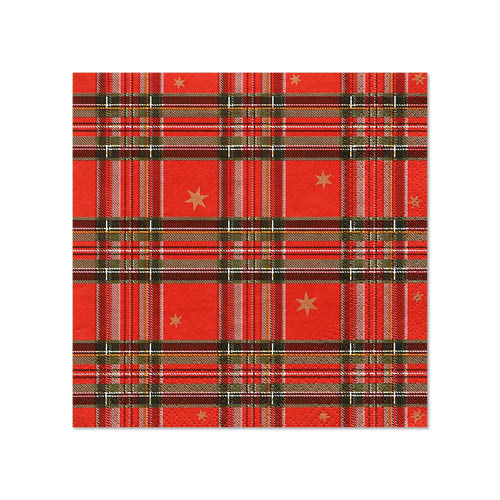 20 Servietten, 3-lagig 1/4-Falz 25 cm x 25 cm "Tartan" 41160 Servietten, 3-lagig 1/4-Falz 25 cm x 25 cm "Tartan"