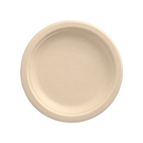 50 Teller, Zuckerrohr "pure" ungeteilt Ø 15 cm · 2 cm natur 21000 Teller, Zuckerrohr "pure" ungeteilt Ø 15 cm · 2 cm natur