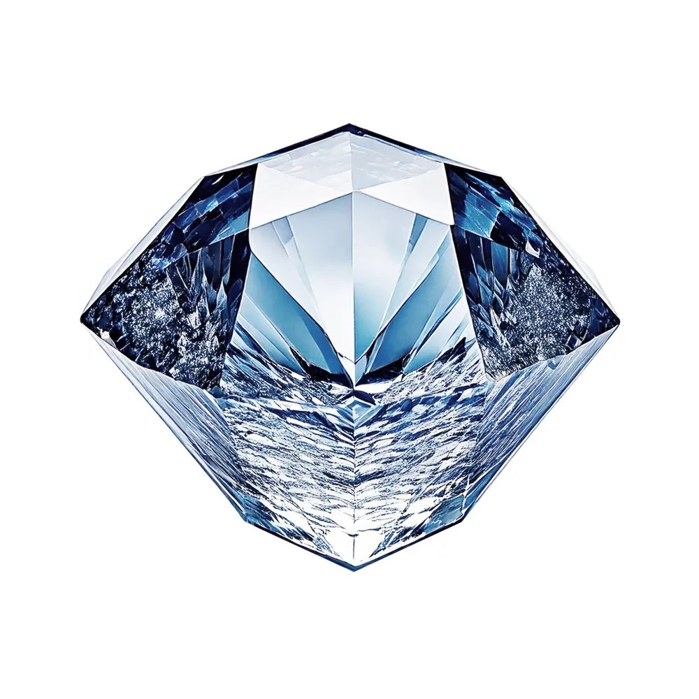 Eiswürfelform, edelsteinförmig, BarUp, Blau, 2 Stk., 190x105x(H)30mm