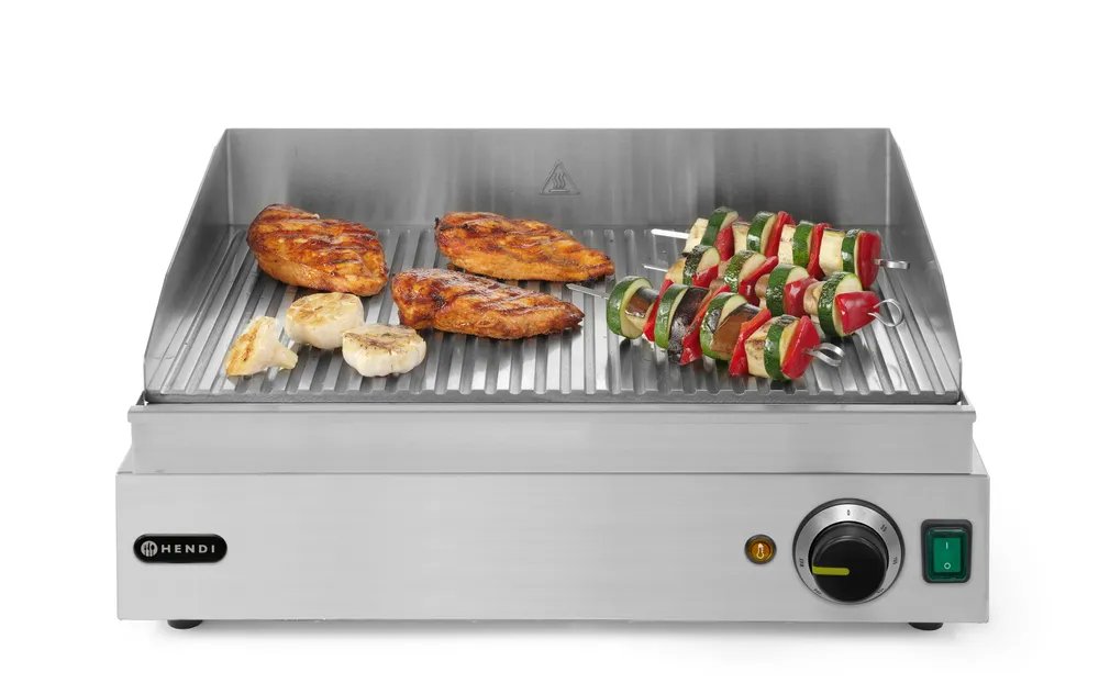 Grillplatte, Profi Line, gerillte Ausführung, 230V/2400W, 527x404x(H)233mm Grillplatte, Profi Line, gerillte Ausführung, 230V/2400W, 527x404x(H)233mm