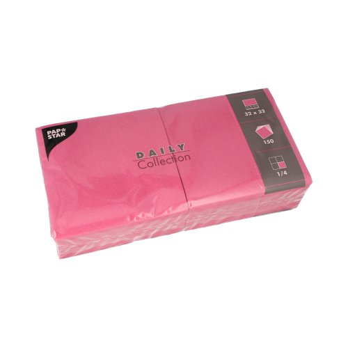 27000 Servietten "DAILY Collection" 1/4-Falz 32 cm x 32 cm fuchsia