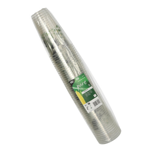 800 Trinkbecher PLA 0,5 l Ø 9,5 cm · 15,1 cm "Becher aus Mais" 14400 Trinkbecher PLA 0,5 l Ø 9,5 cm · 15,1 cm "Becher aus Mais"