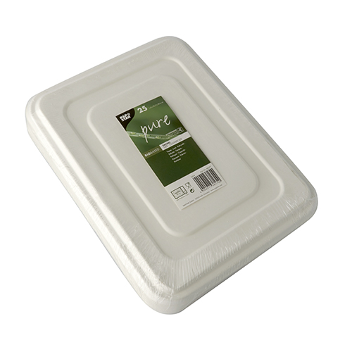 3875 Deckel, Zuckerrohr "pure" 1,4 cm x 22,5 cm x 28,6 cm weiss