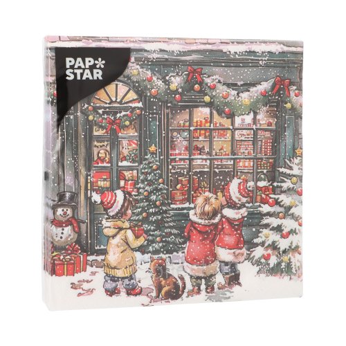 21600 Servietten, 3-lagig 1/4-Falz 33 cm x 33 cm "It looks like Christmas"