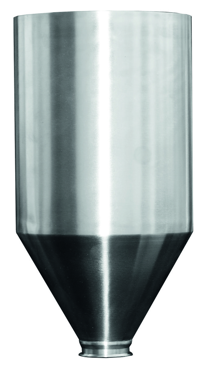 Trichter Edelstahl 17 l. Inhalt, einfach, mit 30°H Trichter Edelstahl 17 l. Inhalt, einfach, mit 30°H