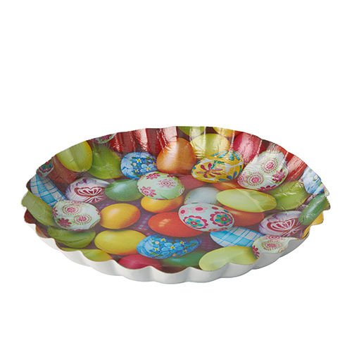 75 Präsentierschalen-Ostern rund Ø 23 cm · 2,5 cm Ostern sortiert