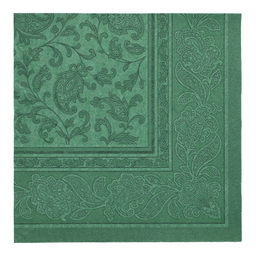 250 Servietten "ROYAL Collection" 1/4-Falz 40 cm x 40 cm dunkelgrün "Ornaments" 12000 Servietten "ROYAL Collection" 1/4-Falz 40 cm x 40 cm dunkelgrün "Ornaments"