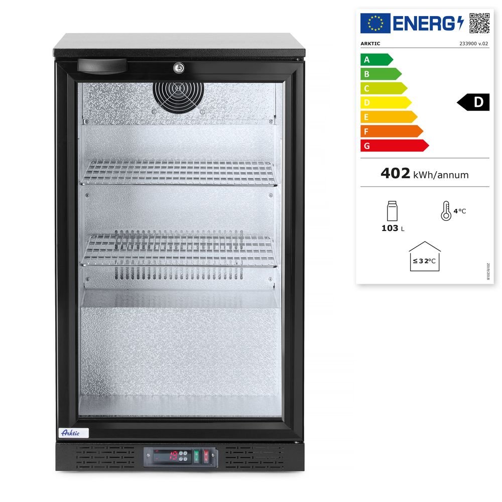 Backbar-Kühlschrank, Arktic, 103L, Schwarz, 220-240V/120W, 500x530x(H)865mm